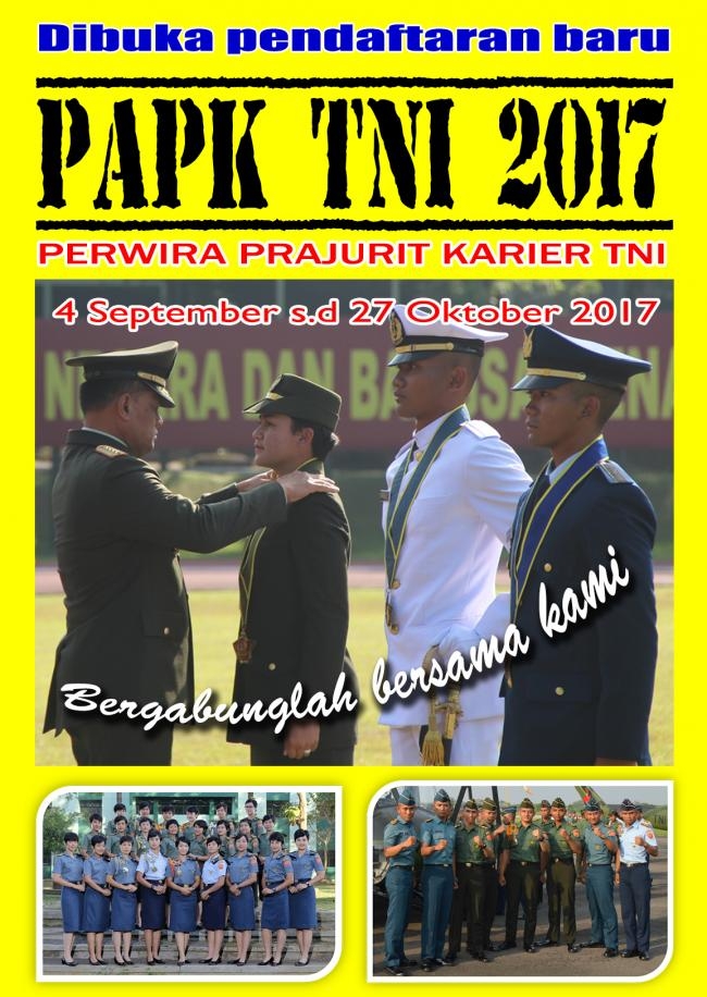 Penerimaan Calon Perwira Prajurit Karir TNI 2017