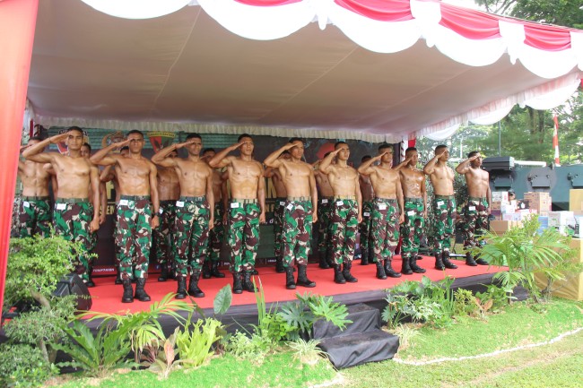 Body Contest Meriahkan Penutupan Pekan Olahraga Batalyon Yonif 741/Garuda Nusantara