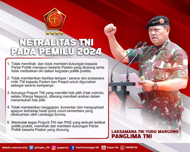 NETRALITAS TNI PADA PEMILU 2024