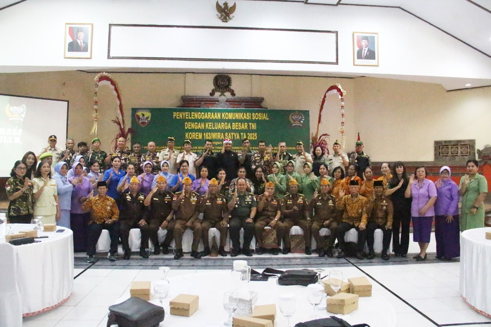 Korem 163/Wira Satya Tingkatkan Komunikasi Sosial Dengan KBT-Veteran Bali