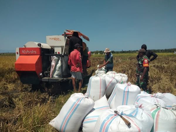 Koramil 1628-05/Jereweh Aktif Dampingi Program Makan Bergizi Gratis di Sekolah