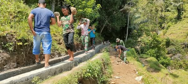 TMMD ke-126 Kodim 1612/Manggarai, Kebut Pembangunan Irigasi Demi Ketahanan Pangan