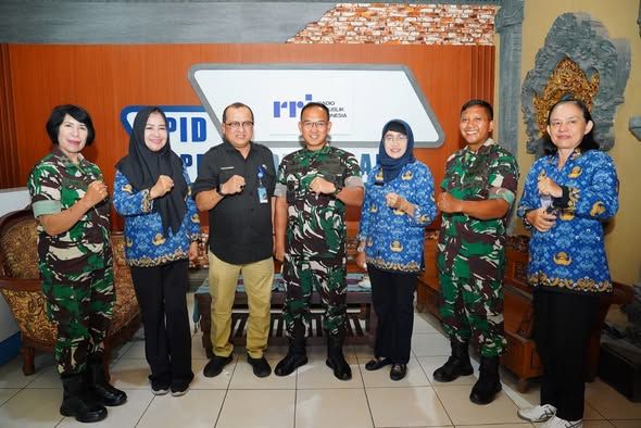 Perkuat Sinergi Kapendam IX/Udayana Simakrama dengan RRI Denpasar dan Bali Tribune