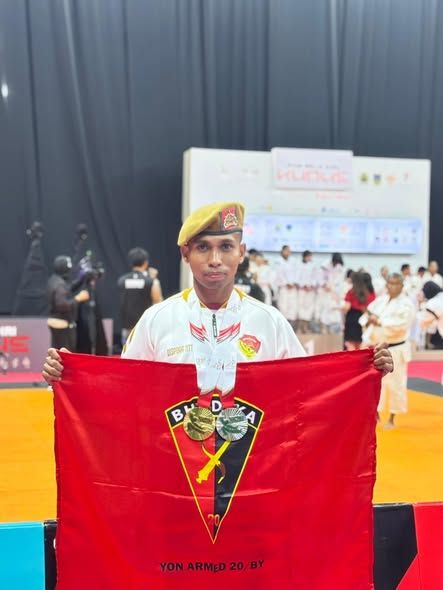 Prajurit Armed 20/BY Persembahkan Medali Emas dan Perak Untuk Kodam IX/Udayana dan NTT