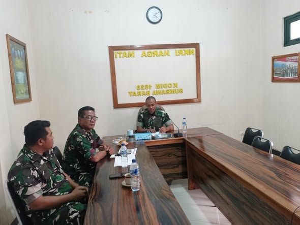 Dandim Sumbawa Barat Paparkan Rencana Pembangunan Koramil dan Sarpras Pertahanan dalam Vicon Wasgiat Kemhan
