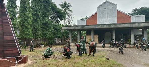Koramil Kupang Gelar Karya Bakti Hari Juang TNI