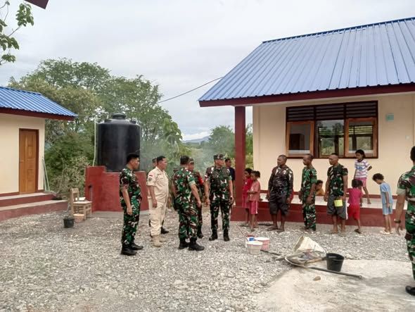 Dandim Kupang Dampingi Wasev Tinjau SMP Oepoli