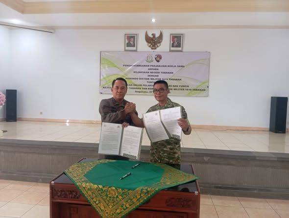Langkah Nyata Penegakan Hukum, Kejaksaan Negeri Tabanan Gandeng Kodim Tabanan