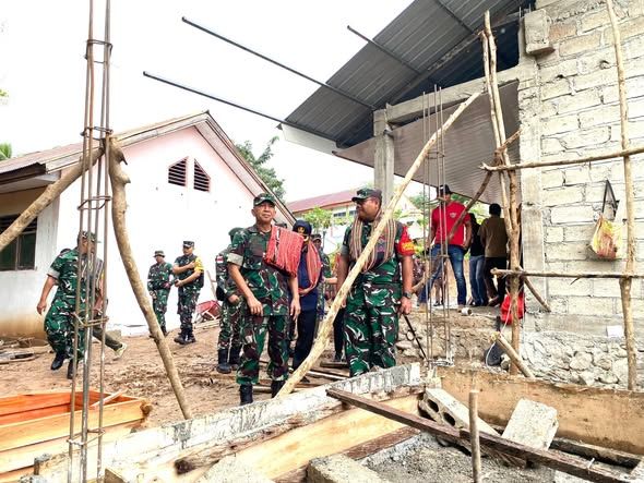 Tim Wasev Mabesad Tinjau TMMD Ke-127 di Perbatasan TTU, Pembangunan Sekolah Jadi Sorotan