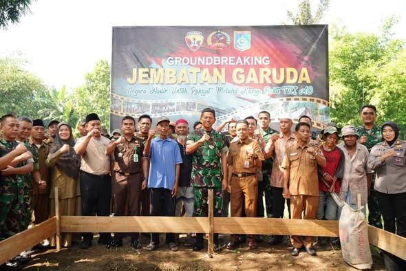 Ground Breaking Jembatan Garuda, Wujud Nyata Kemanunggalan TNI dan Rakyat di Lombok Barat 