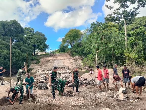 Progres 25 Persen, Jembatan Garuda Wangga Jadi Solusi Aman Warga Seberangi Sungai