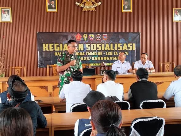 Dandim Karangasem Dorong Kemandirian Desa Lewat Sosialisasi Koperasi Merah Putih di TMMD ke-128