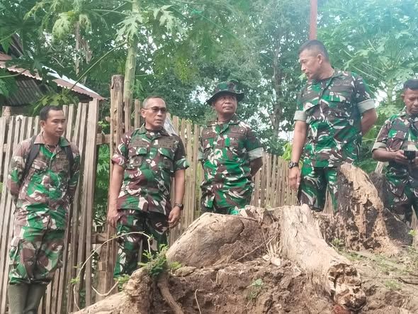 Tim Giat Terpadu Pusterad Tinjau Jembatan Gantung Garuda di Bima, Pastikan Progres Sesuai Target