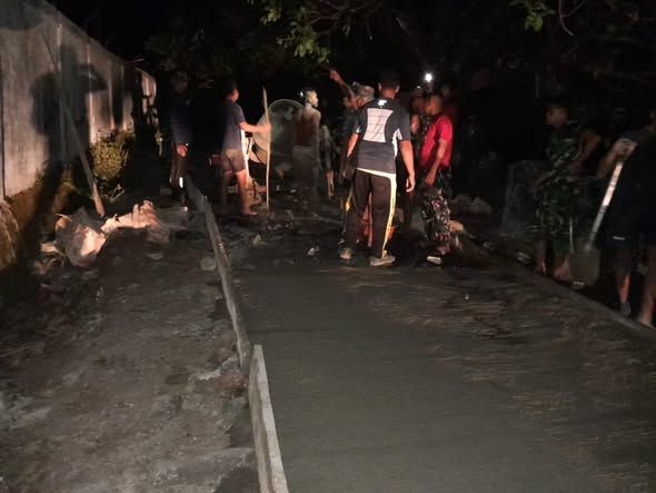 Bhakti TNI AD untuk Rakyat, Pembangunan Rabat Jalan di Alor Capai 431 Meter