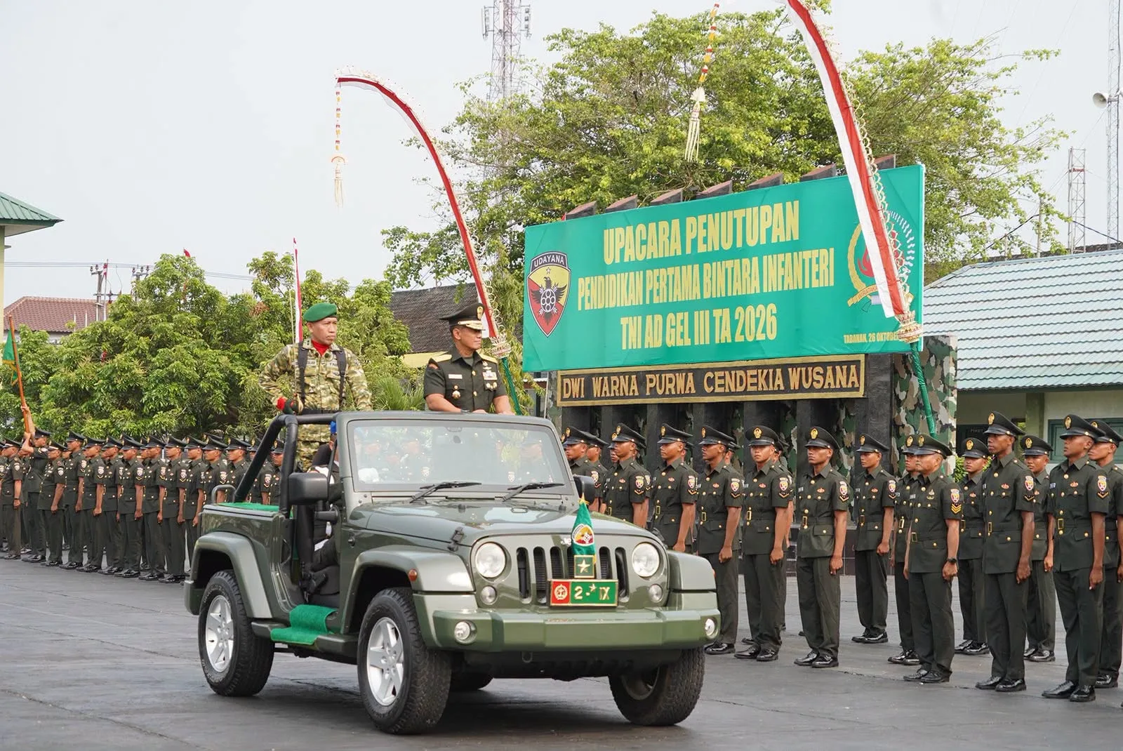 249 Prajurit Remaja Resmi Sandang Pangkat Serda, Kasdam IX/Udayana Tutup Dikmaba Infanteri Gelombang III TA 2026